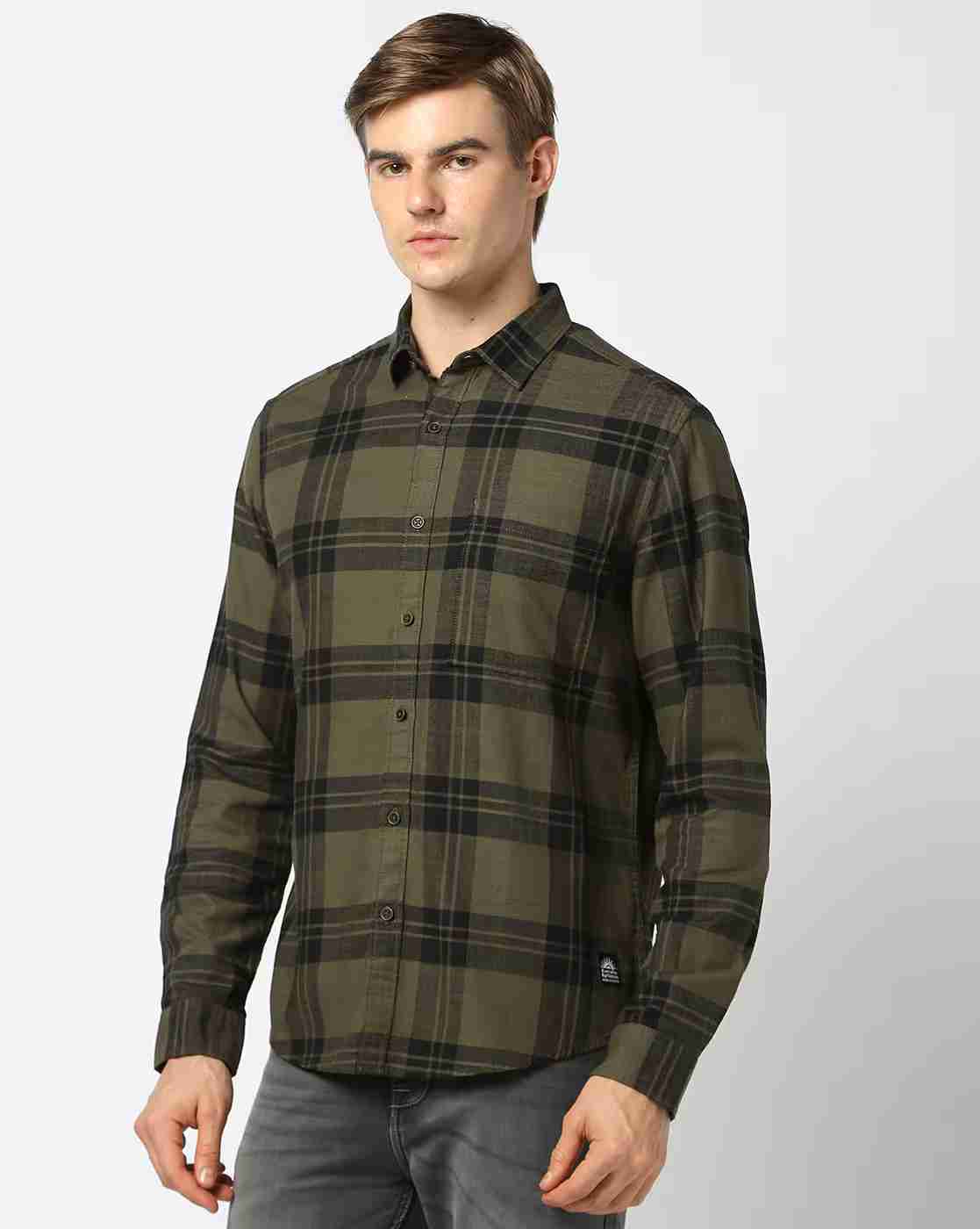 DNMX | Men Checked Regular Fit Shirt|1