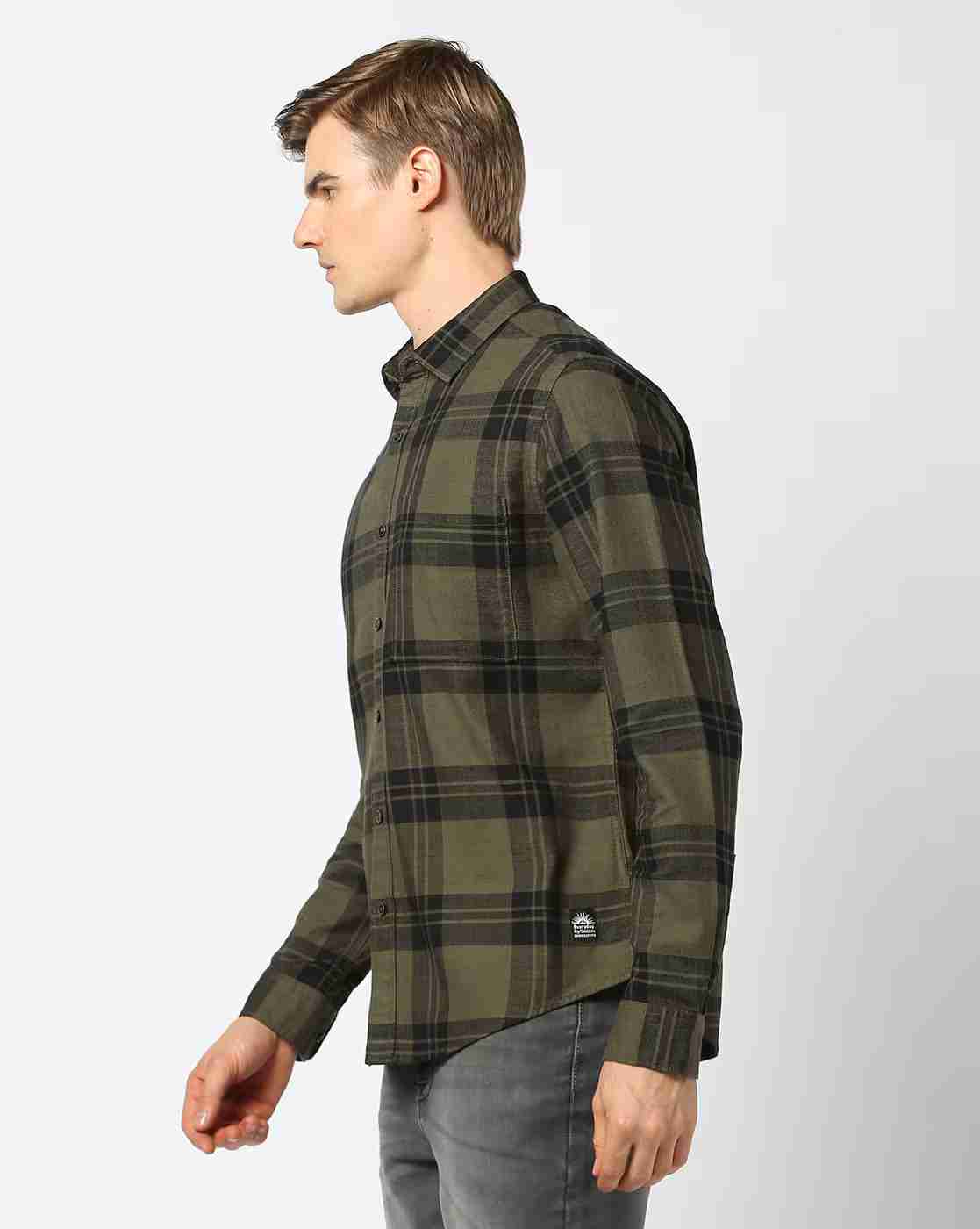 DNMX | Men Checked Regular Fit Shirt|2