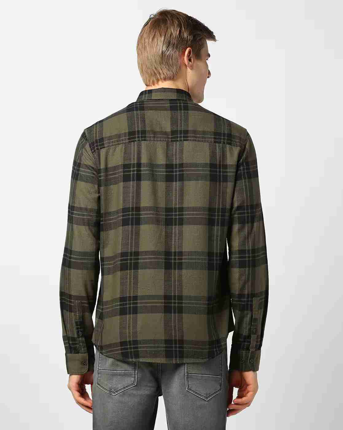 DNMX | Men Checked Regular Fit Shirt|3