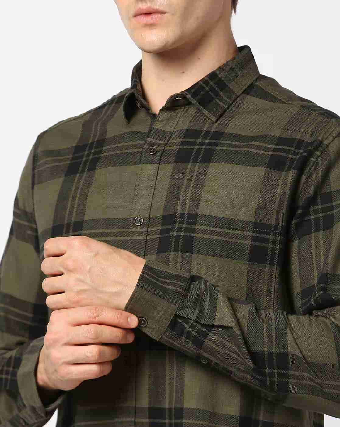 DNMX | Men Checked Regular Fit Shirt|4