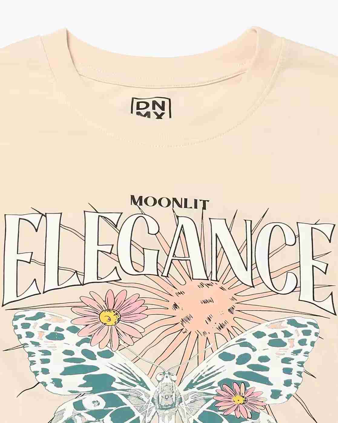 DNMX | Women Graphic Print Oversized Fit Crew-Neck T-Shirt|4