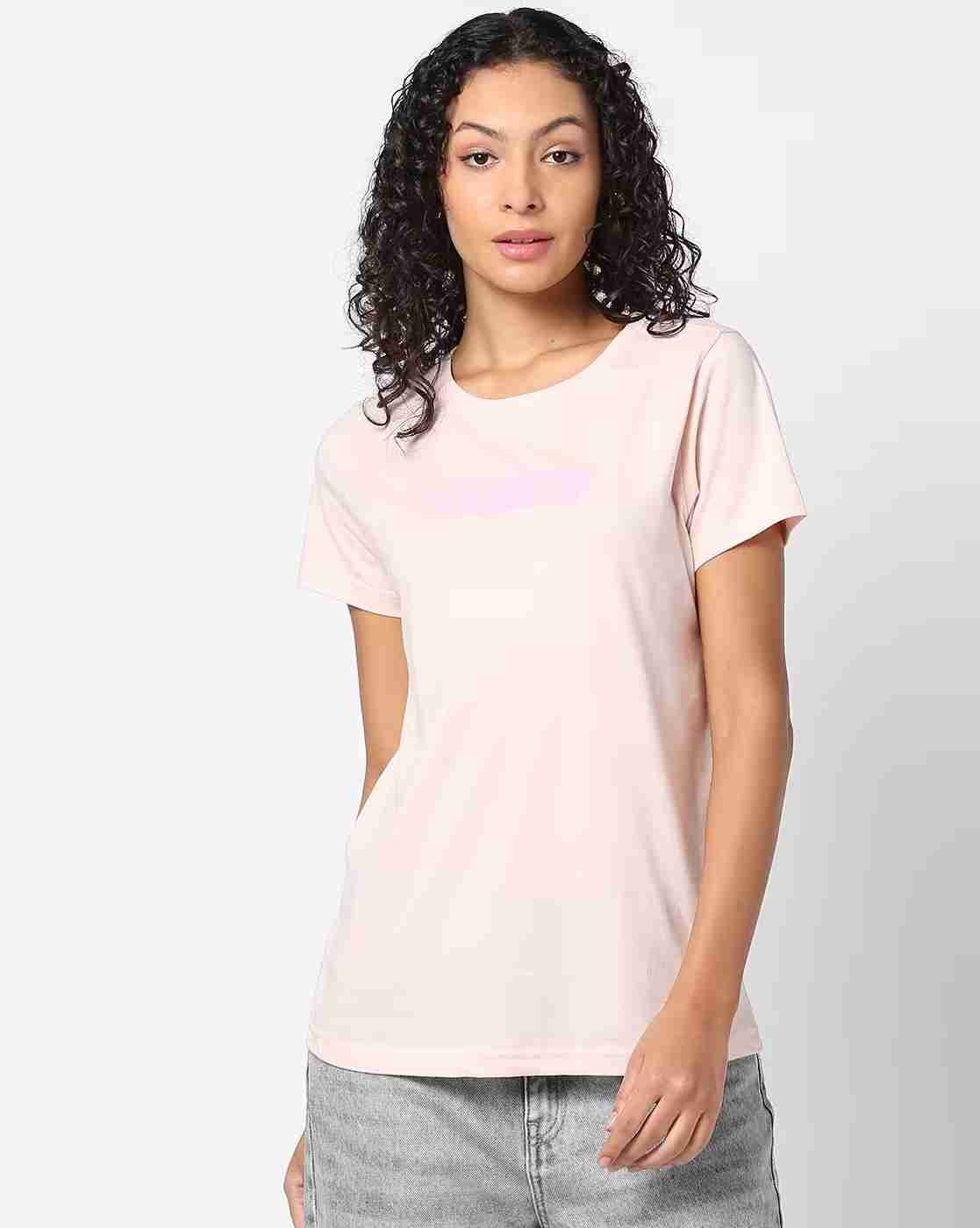 DNMX | Women Typographic Print Regular Fit Round-Neck T-Shirt|3