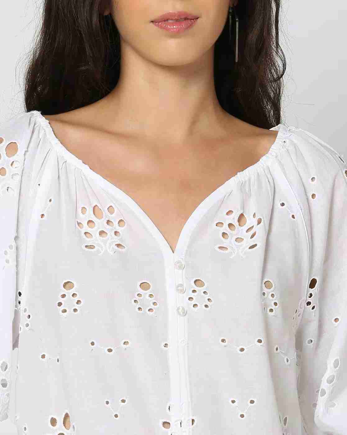 DNMX | Women Embroidered Regular Fit Top|3
