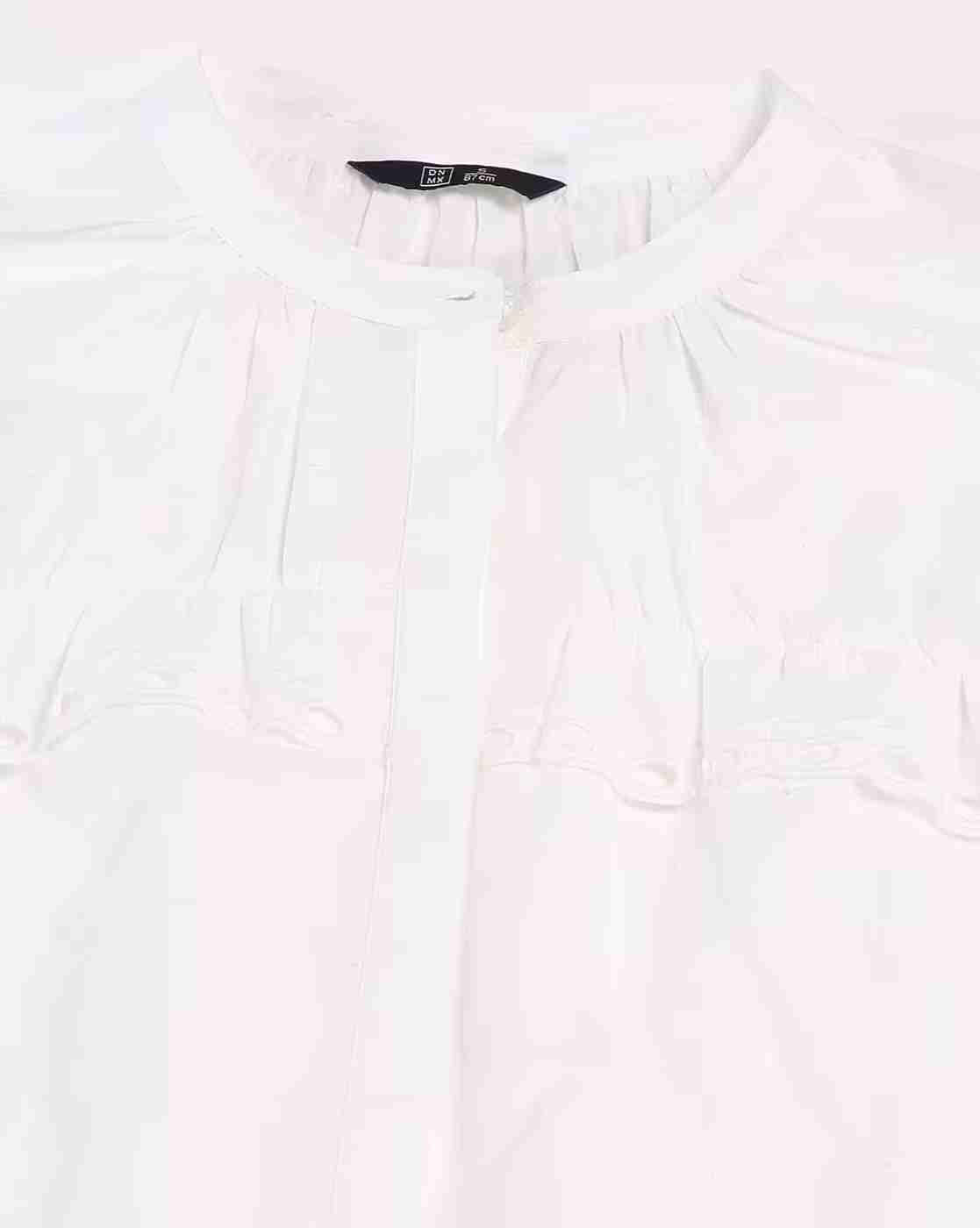 DNMX | Women Embroidered Relaxed Fit Cotton Shirt|5