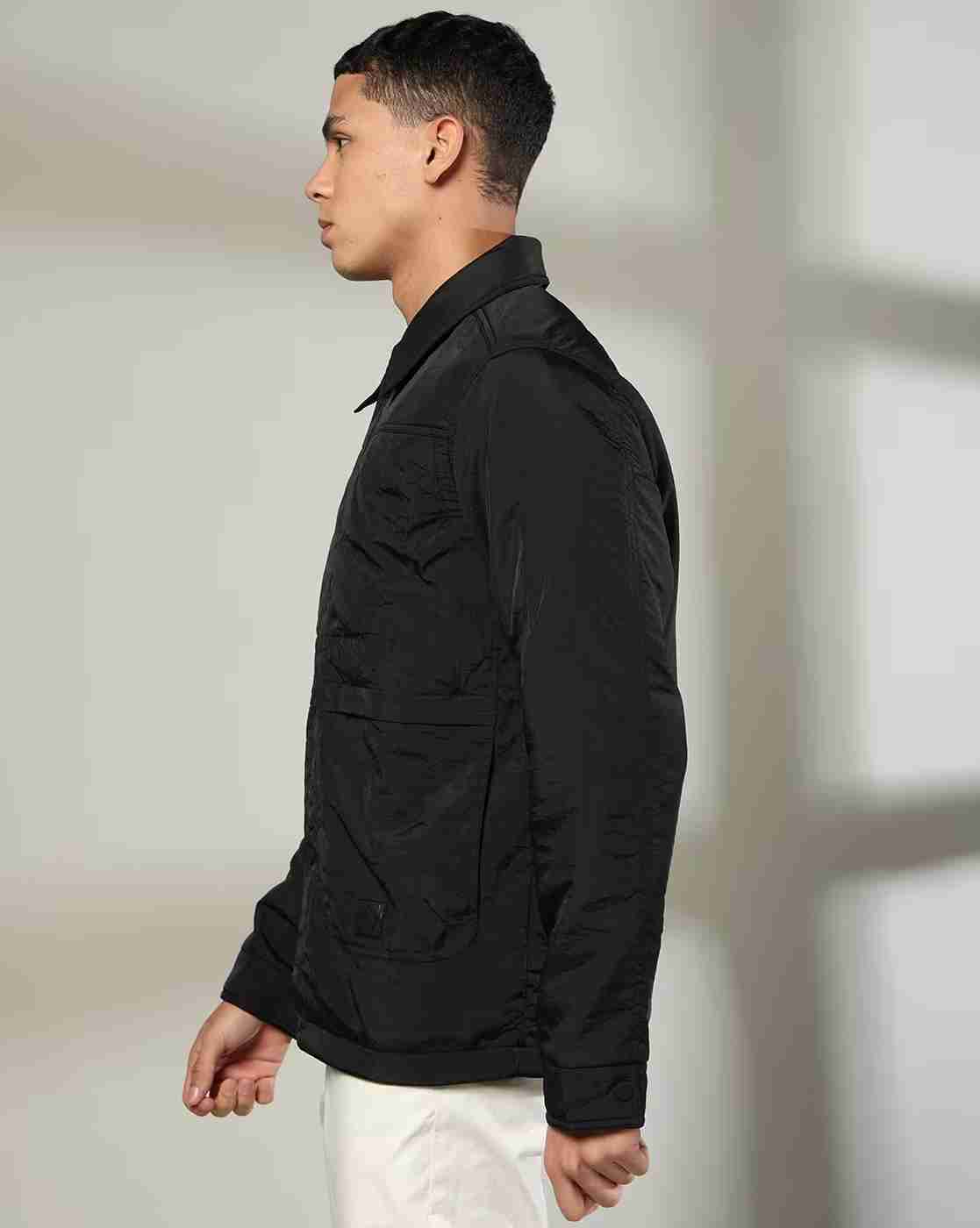DNMX | Men Regular Fit Bomber Jacket with Flap Pockets|1