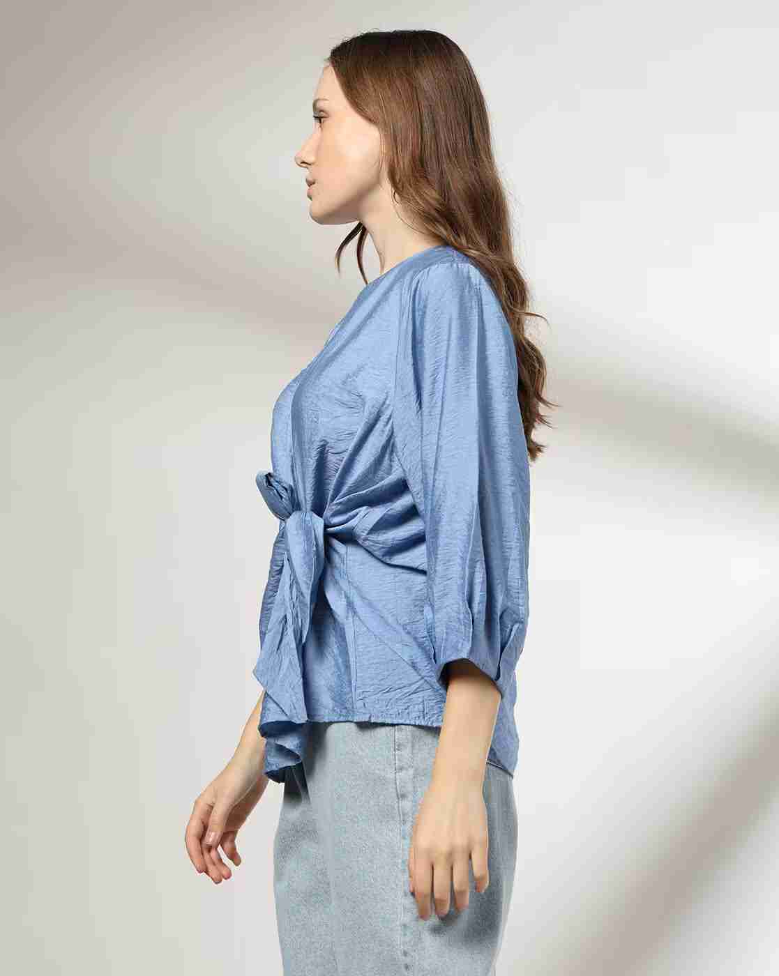 DNMX | Women Regular Fit Top with Tie-Up|1