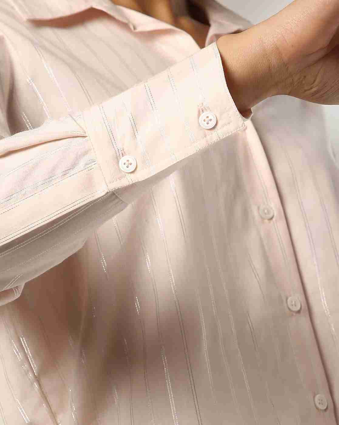 DNMX | Women Striped Regular Fit Cotton Shirt|4