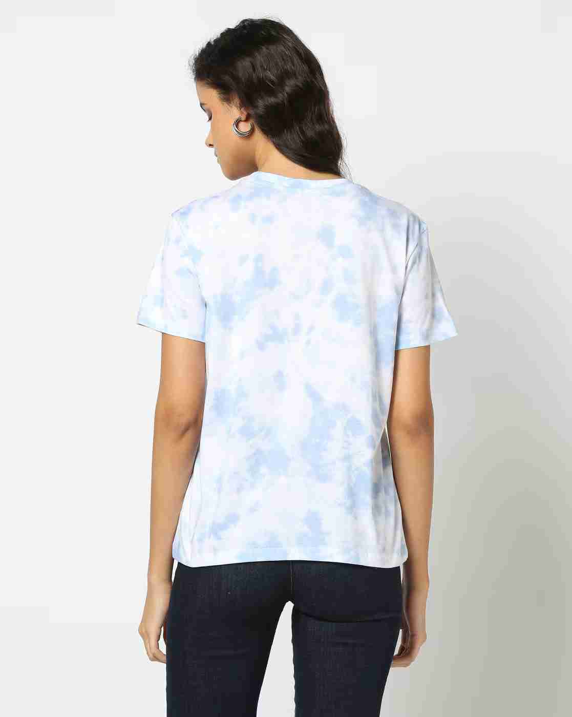 DNMX | Women Typographic Print Regular Fit Crew-Neck T-Shirt|2