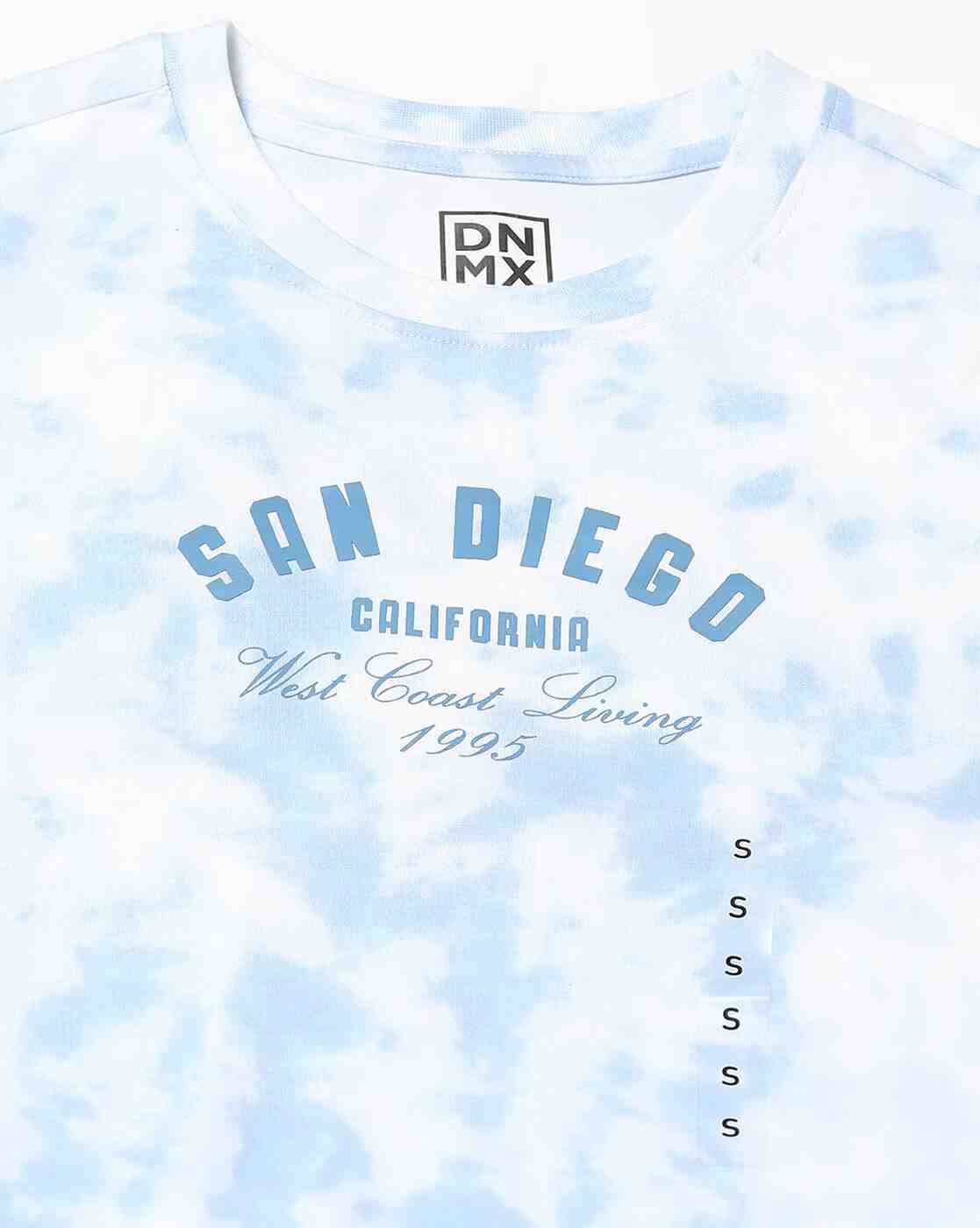 DNMX | Women Typographic Print Regular Fit Crew-Neck T-Shirt|4