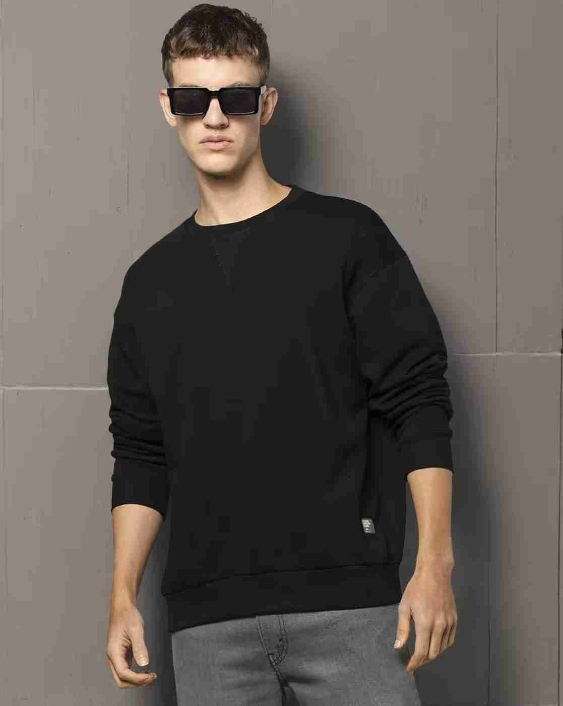 Men Regular Fit Crew-Neck Sweatshirt