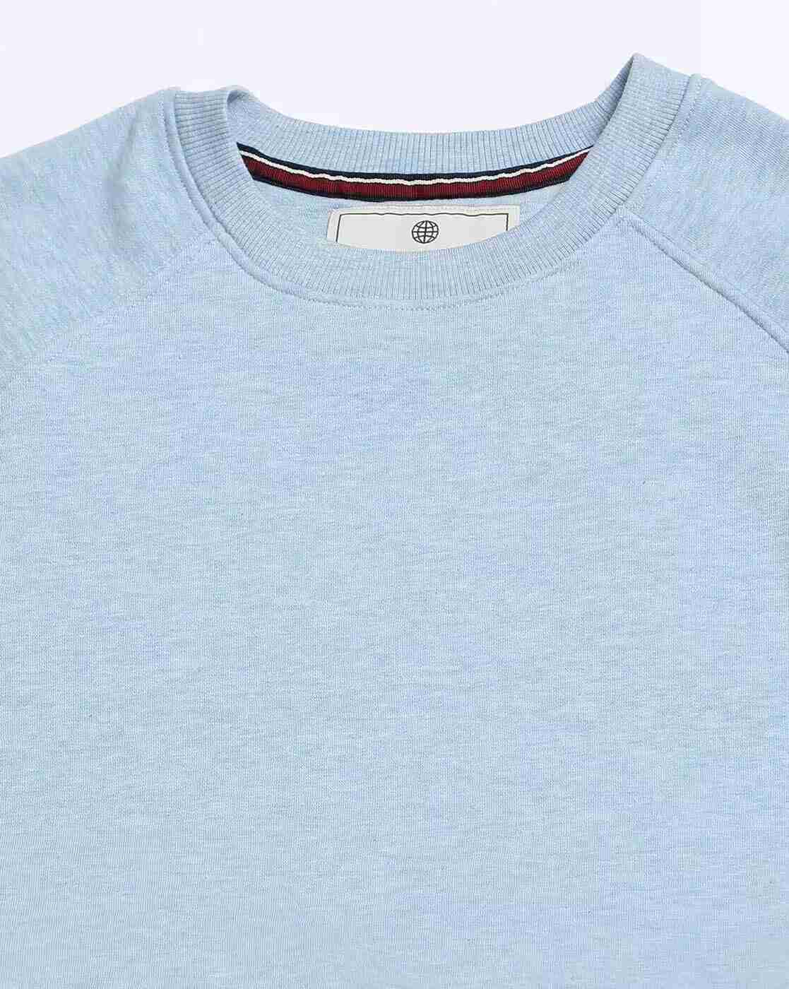 DNMX | Men Heathered Regular Fit Crew-Neck Sweatshirt|4