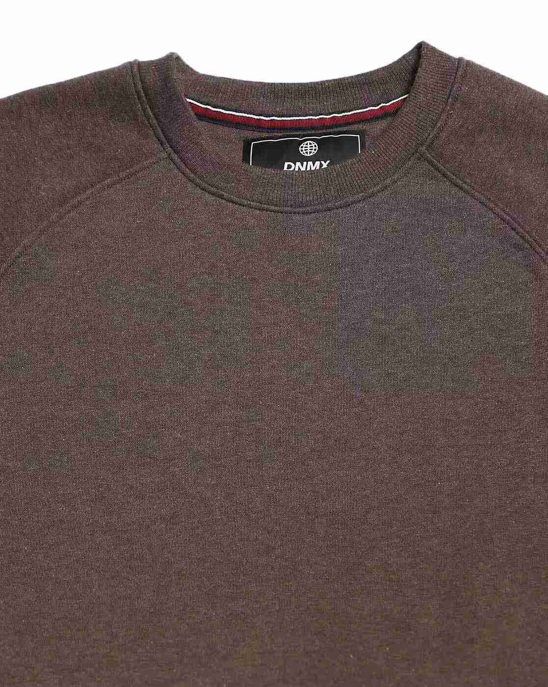 DNMX | Men Heathered Regular Fit Crew-Neck Sweatshirt|5