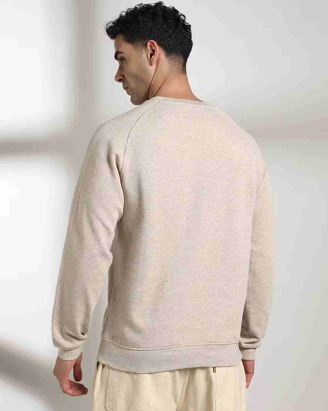 DNMX | Men Heathered Regular Fit Crew-Neck Sweatshirt|2