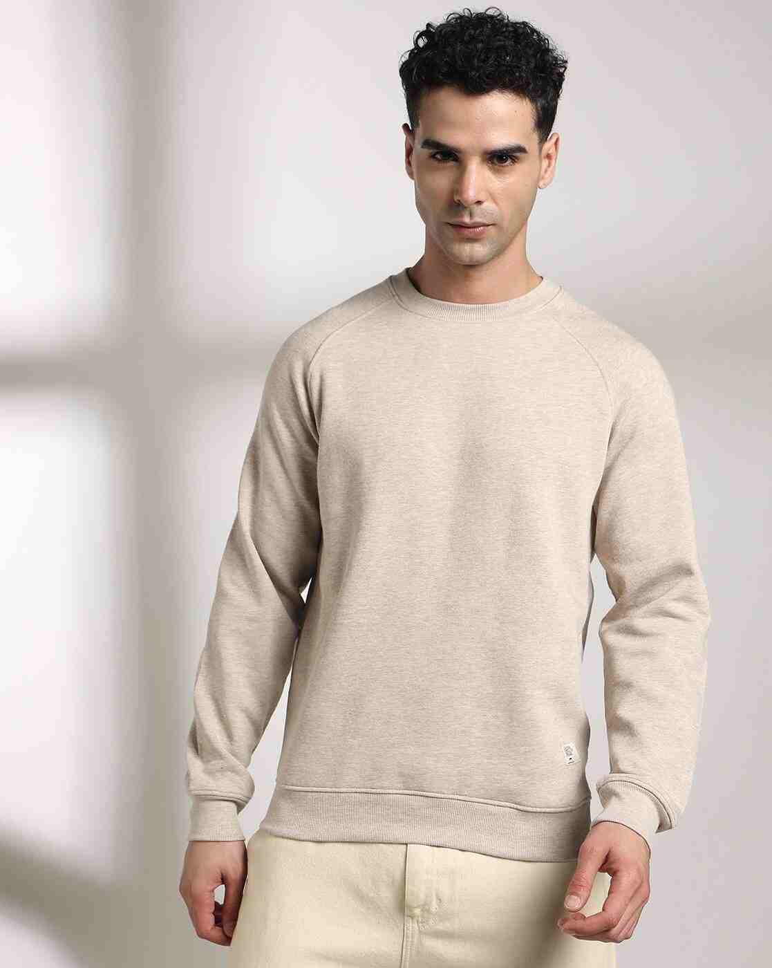 DNMX | Men Heathered Regular Fit Crew-Neck Sweatshirt|3