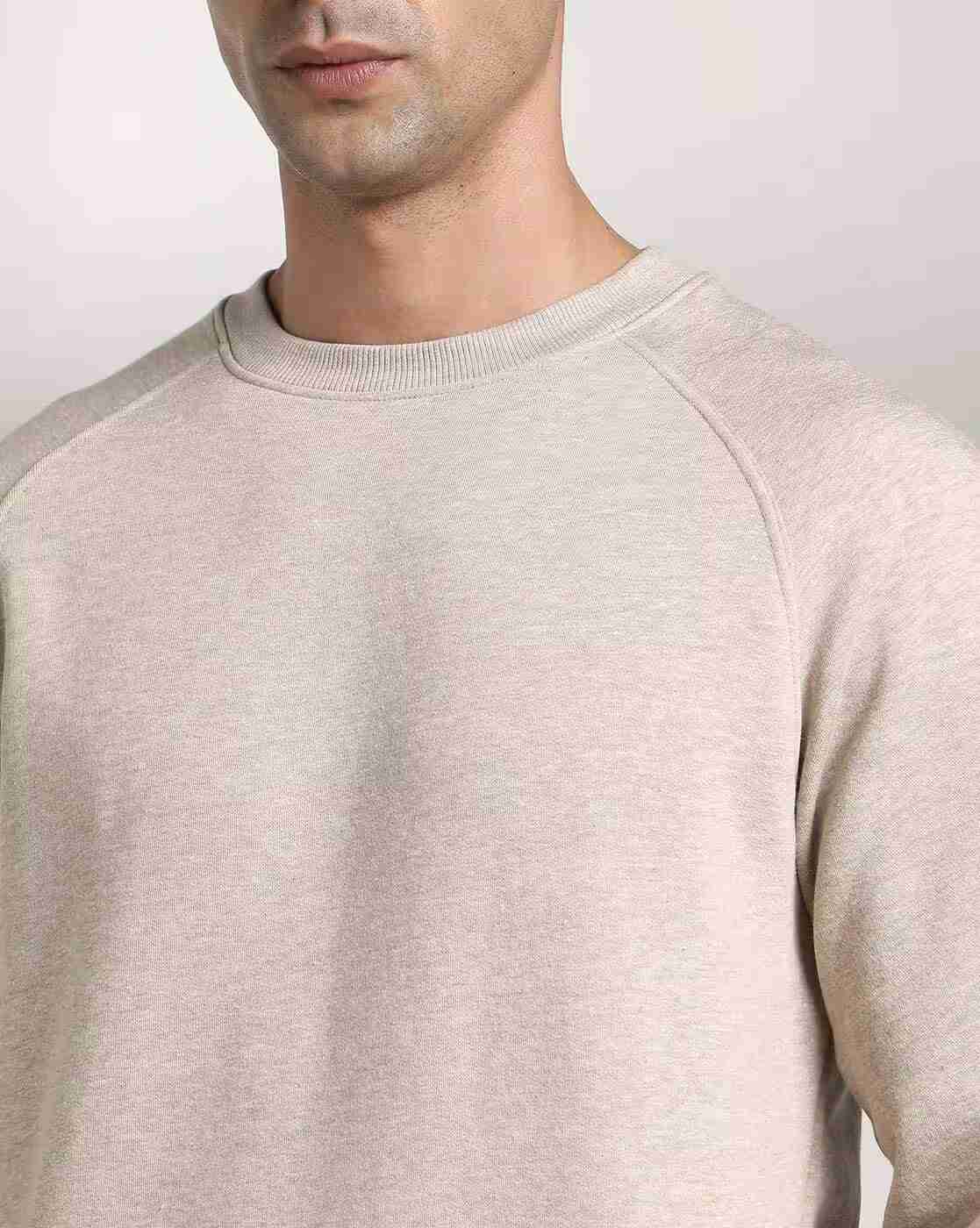 DNMX | Men Heathered Regular Fit Crew-Neck Sweatshirt|4
