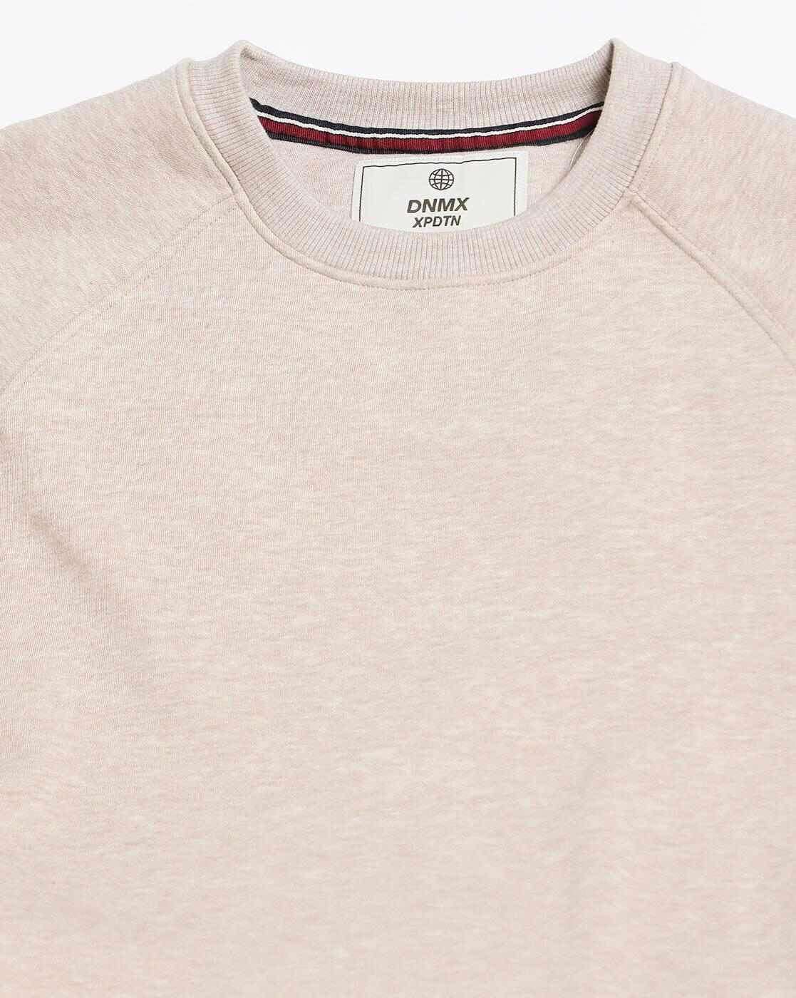 DNMX | Men Heathered Regular Fit Crew-Neck Sweatshirt|5
