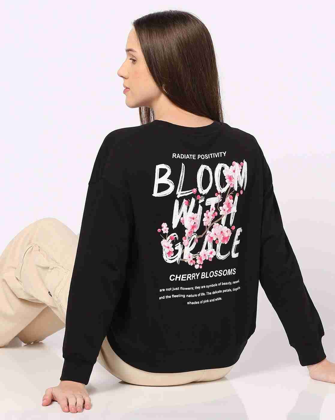 DNMX | Women Typographic Print Regular Fit Sweatshirt|0