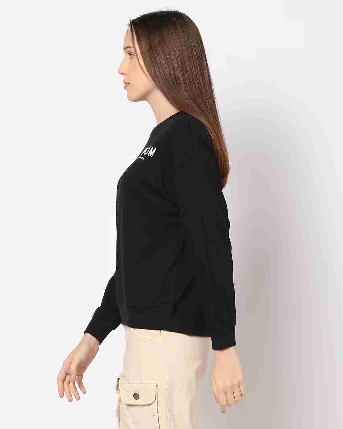 DNMX | Women Typographic Print Regular Fit Sweatshirt|1