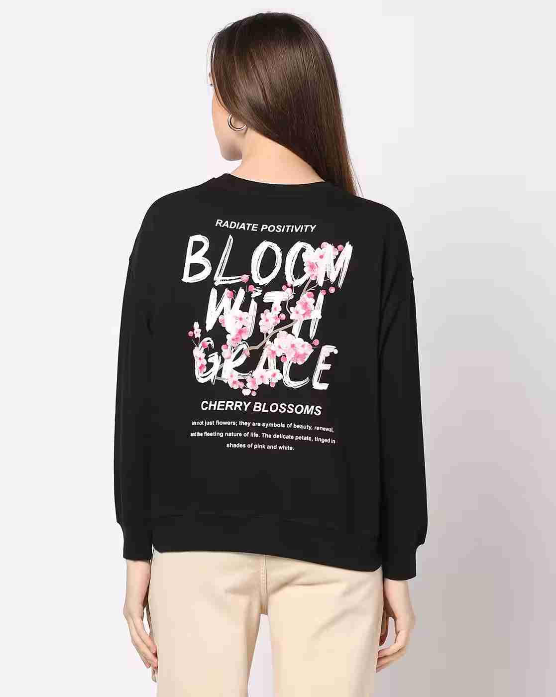 DNMX | Women Typographic Print Regular Fit Sweatshirt|2