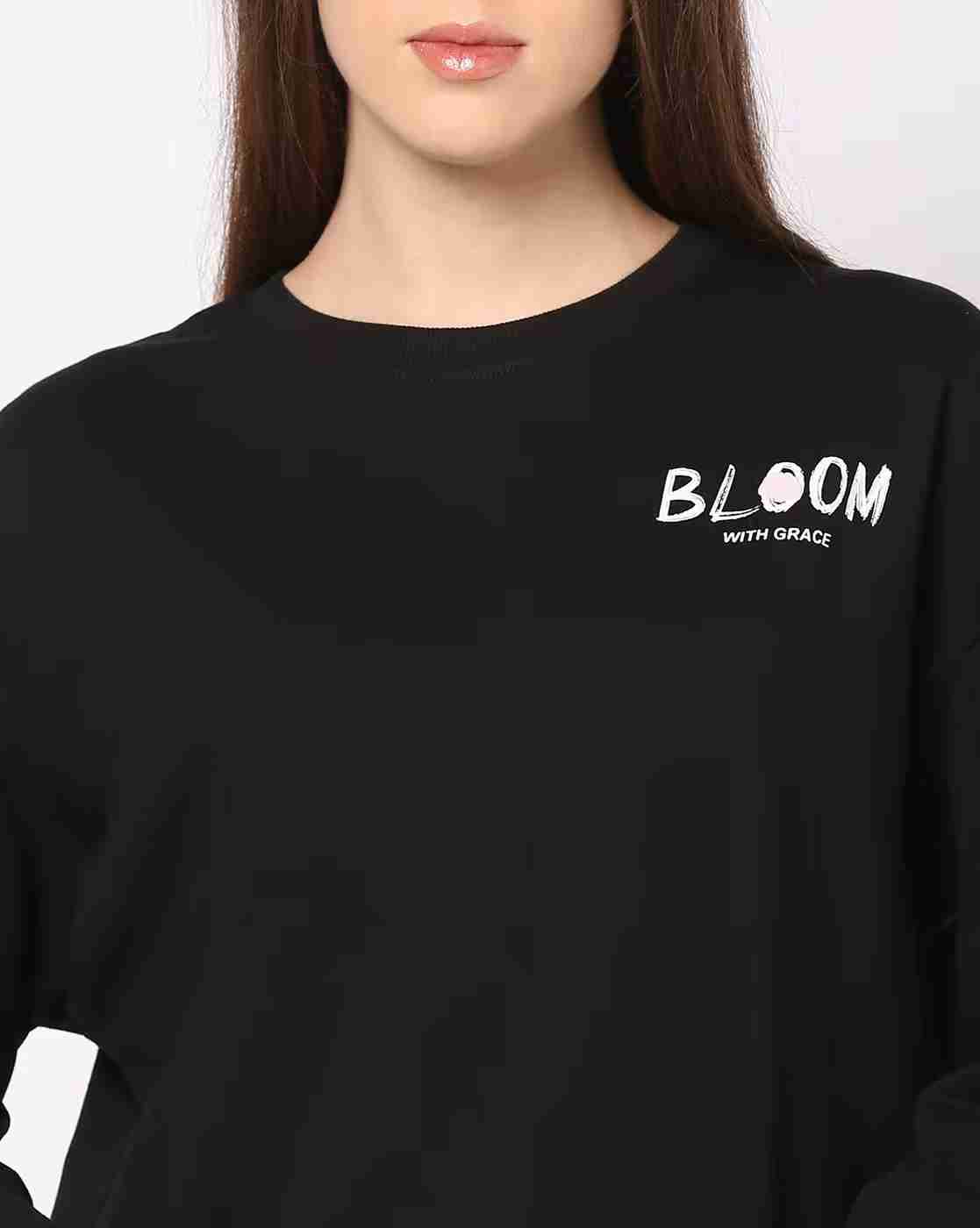 DNMX | Women Typographic Print Regular Fit Sweatshirt|4