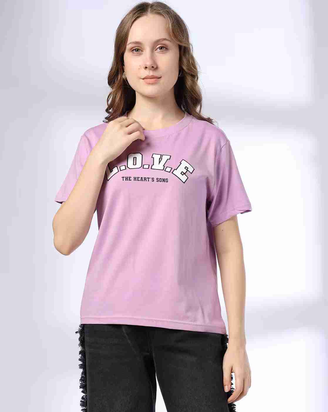 DNMX | Women HD + Pigment Print Boxy Fit Round-Neck T-Shirt|0