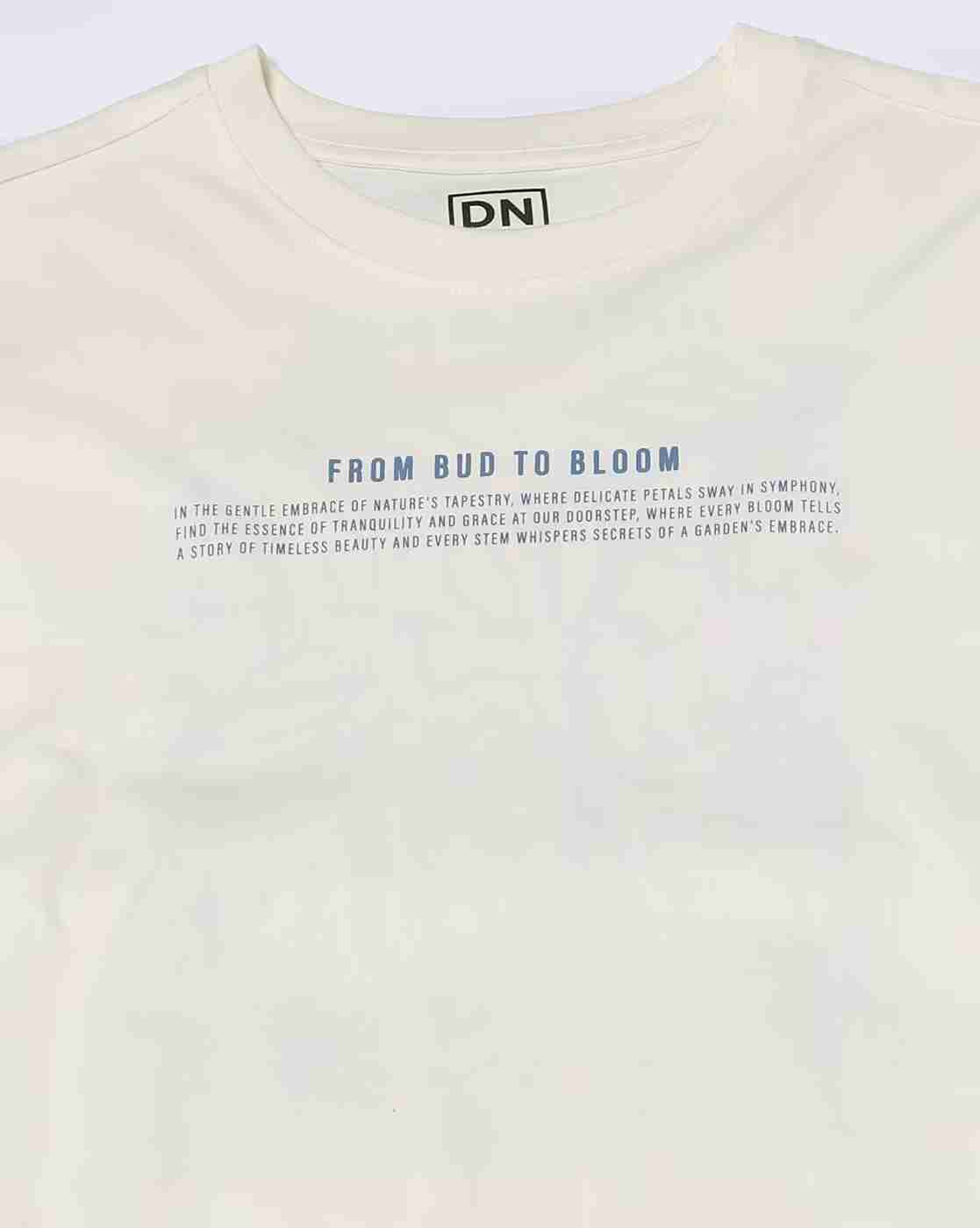 DNMX | Women Graphic Print Boxy Fit Crew-Neck Cotton T-Shirt|5