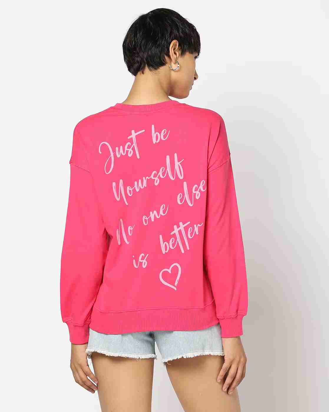 DNMX | Women Typographic Print Regular Fit Sweatshirt|2