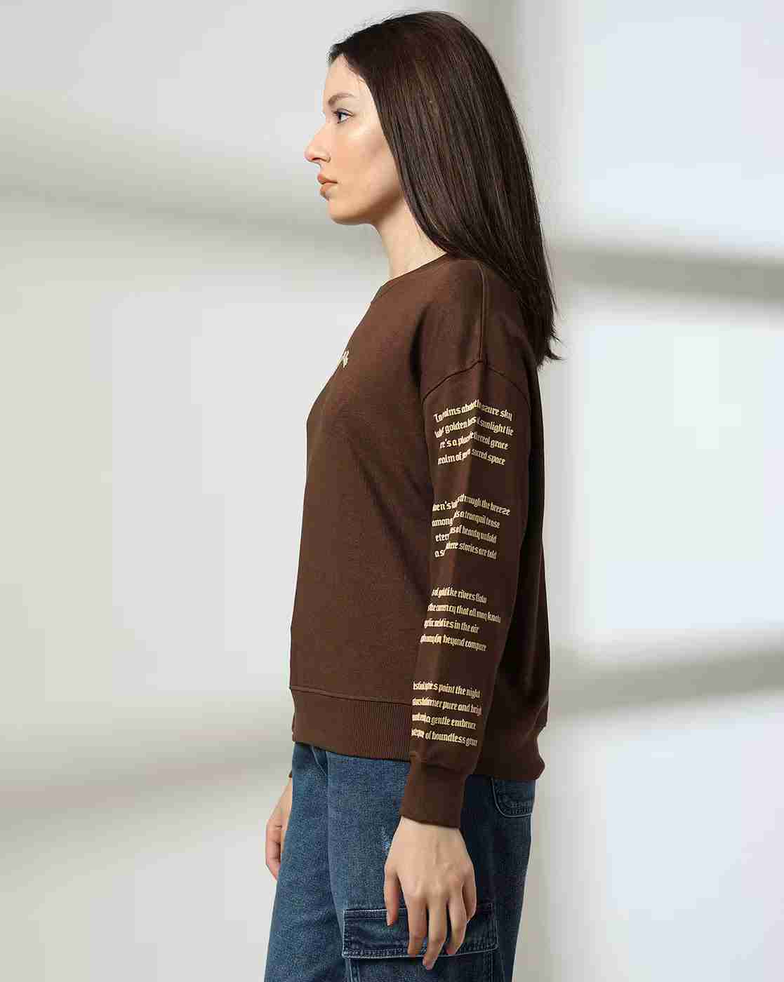 DNMX | Women Printed Crew-Neck Sweatshirt|1