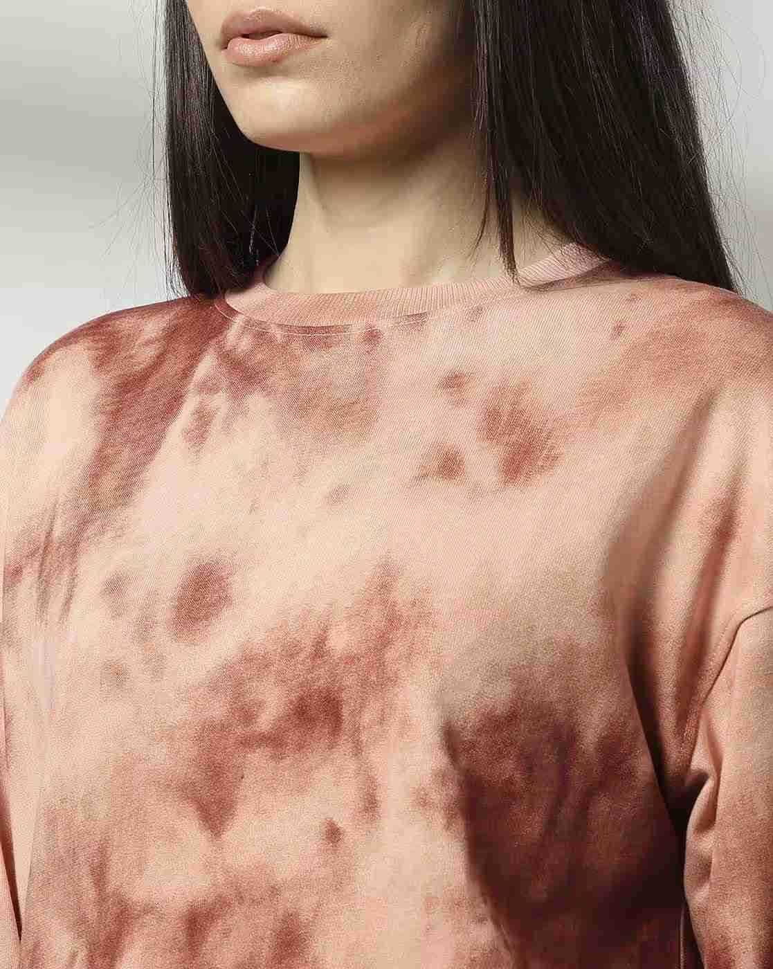 DNMX | Women Tie & Dye Printed Crew-Neck Sweatshirt|3