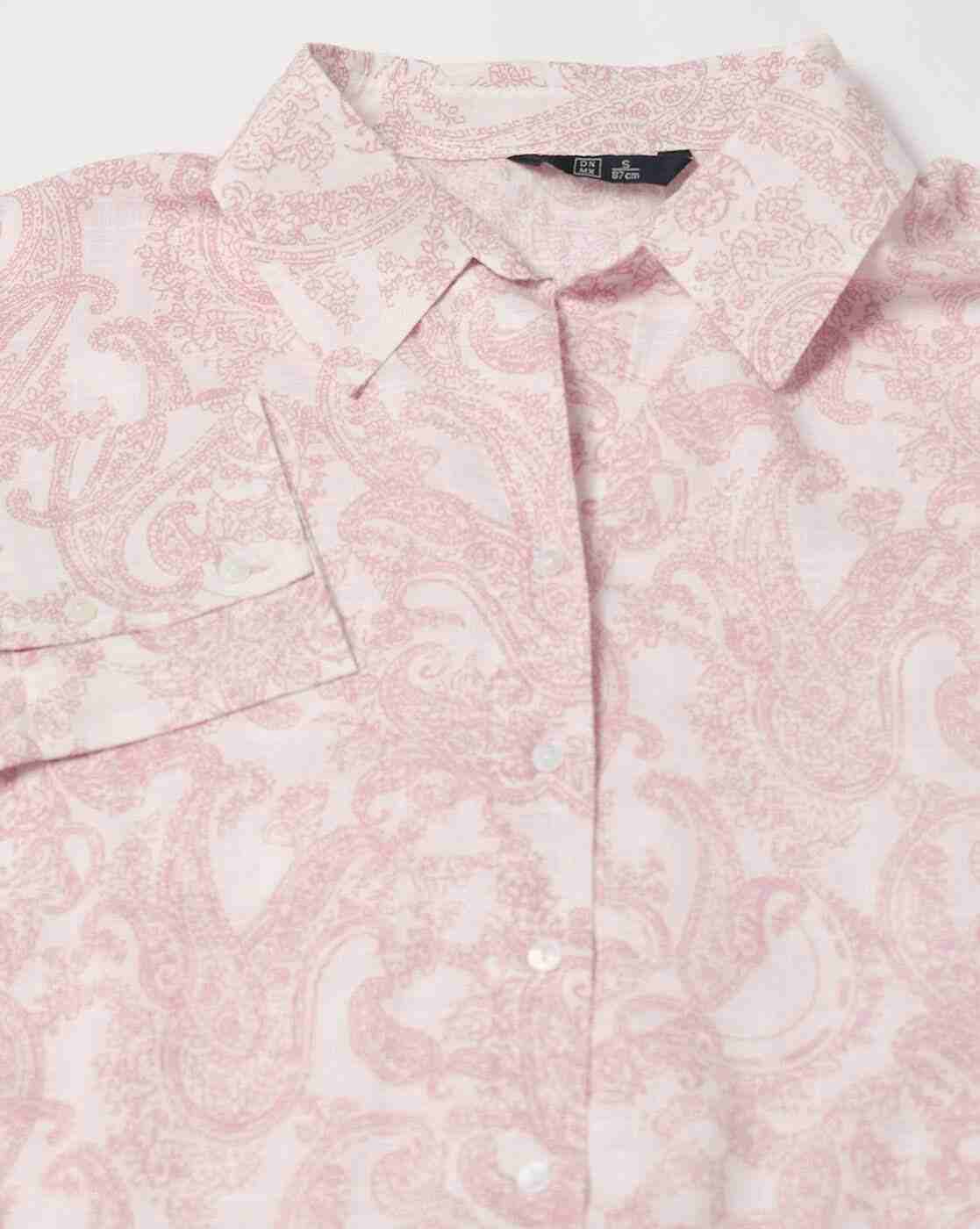 DNMX | Women Paisley Print Relaxed Fit Cotton Shirt|4