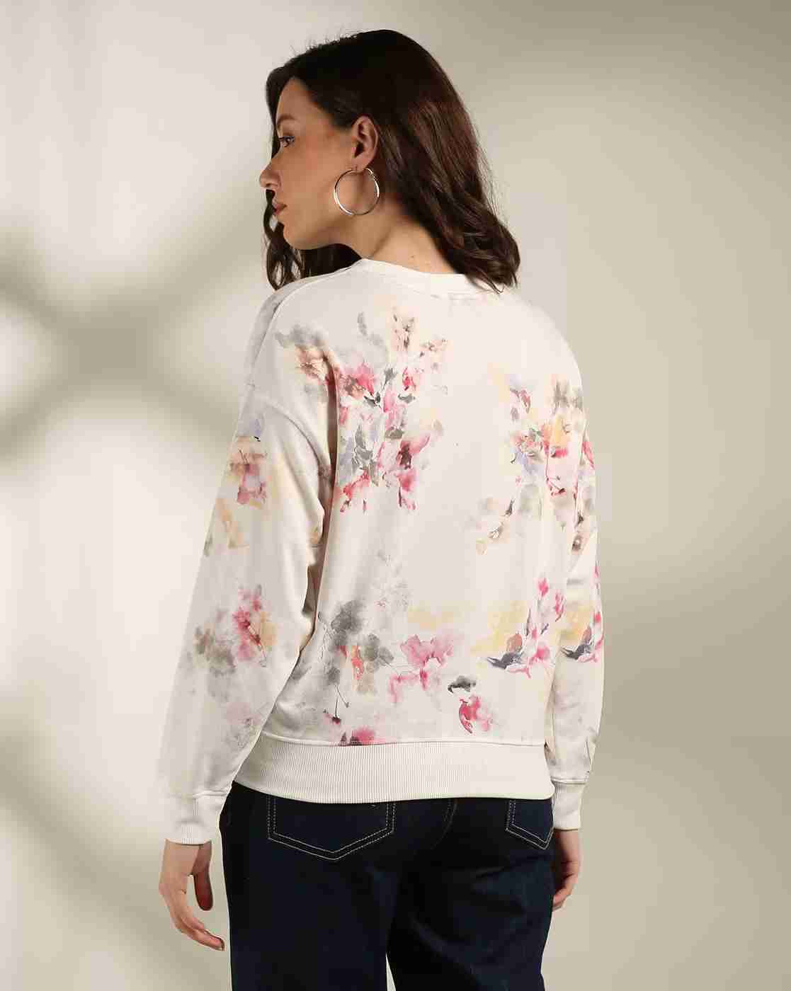 DNMX | Women Floral Print Relaxed Fit Sweatshirt|2