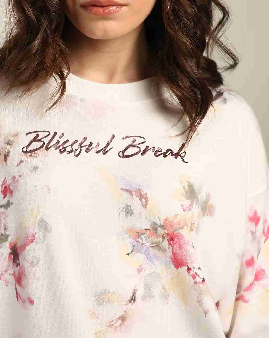 DNMX | Women Floral Print Relaxed Fit Sweatshirt|3