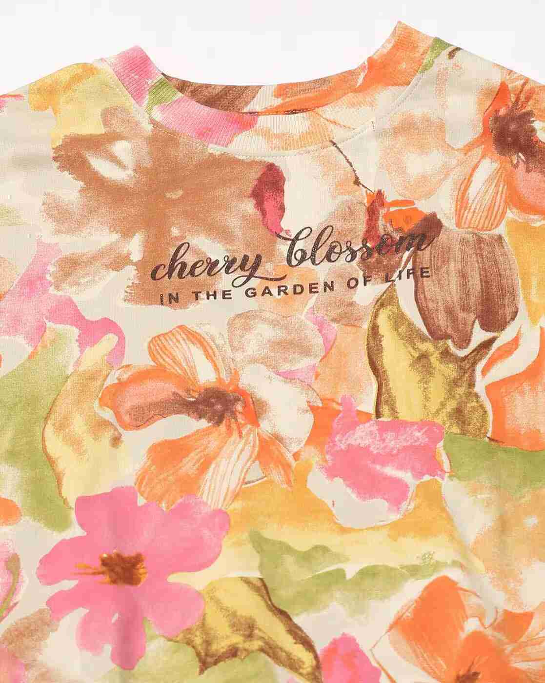 DNMX | Women Floral Print Relaxed Fit Cotton Sweatshirt|5