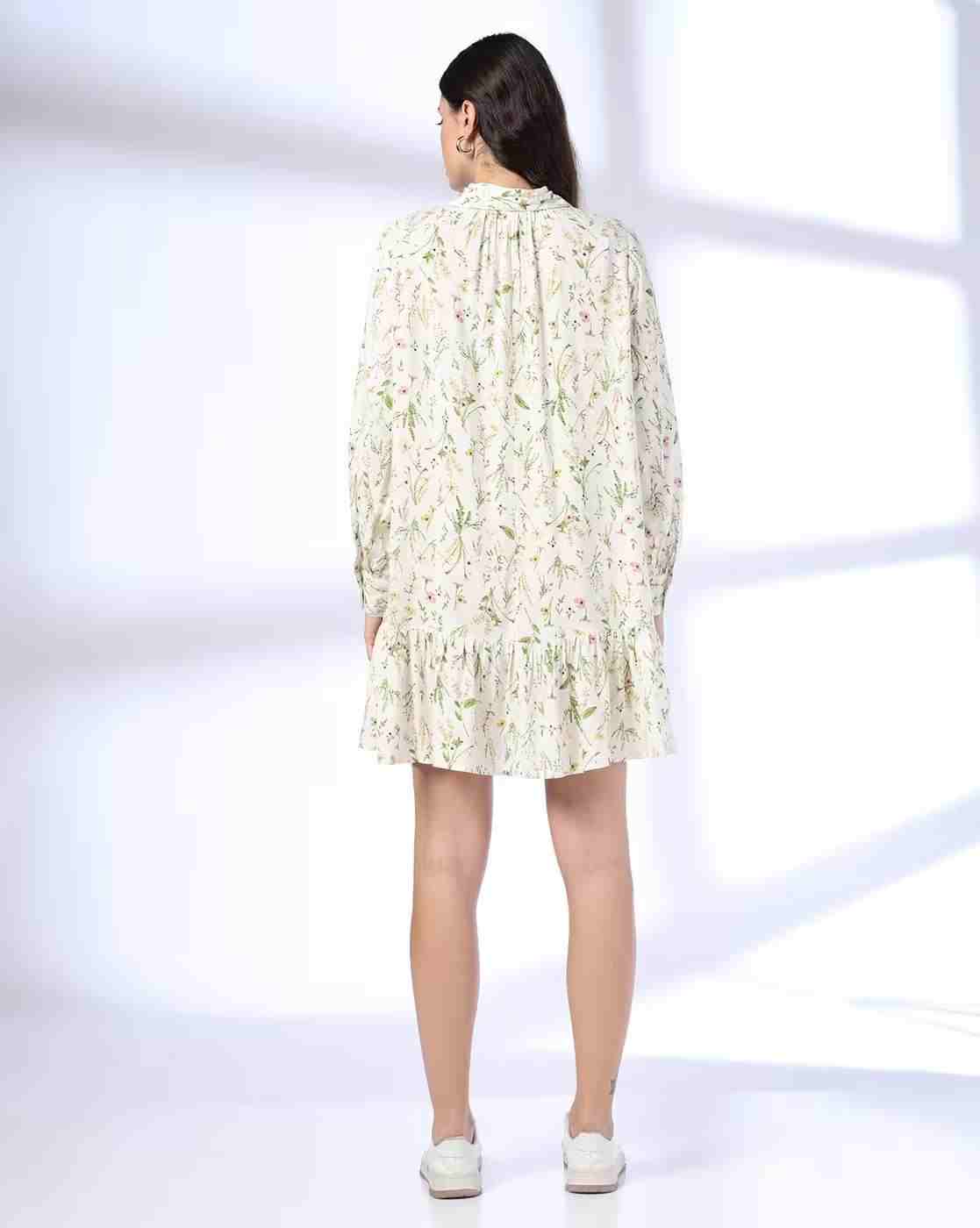 DNMX | Women Floral Print Tiered Dress|2