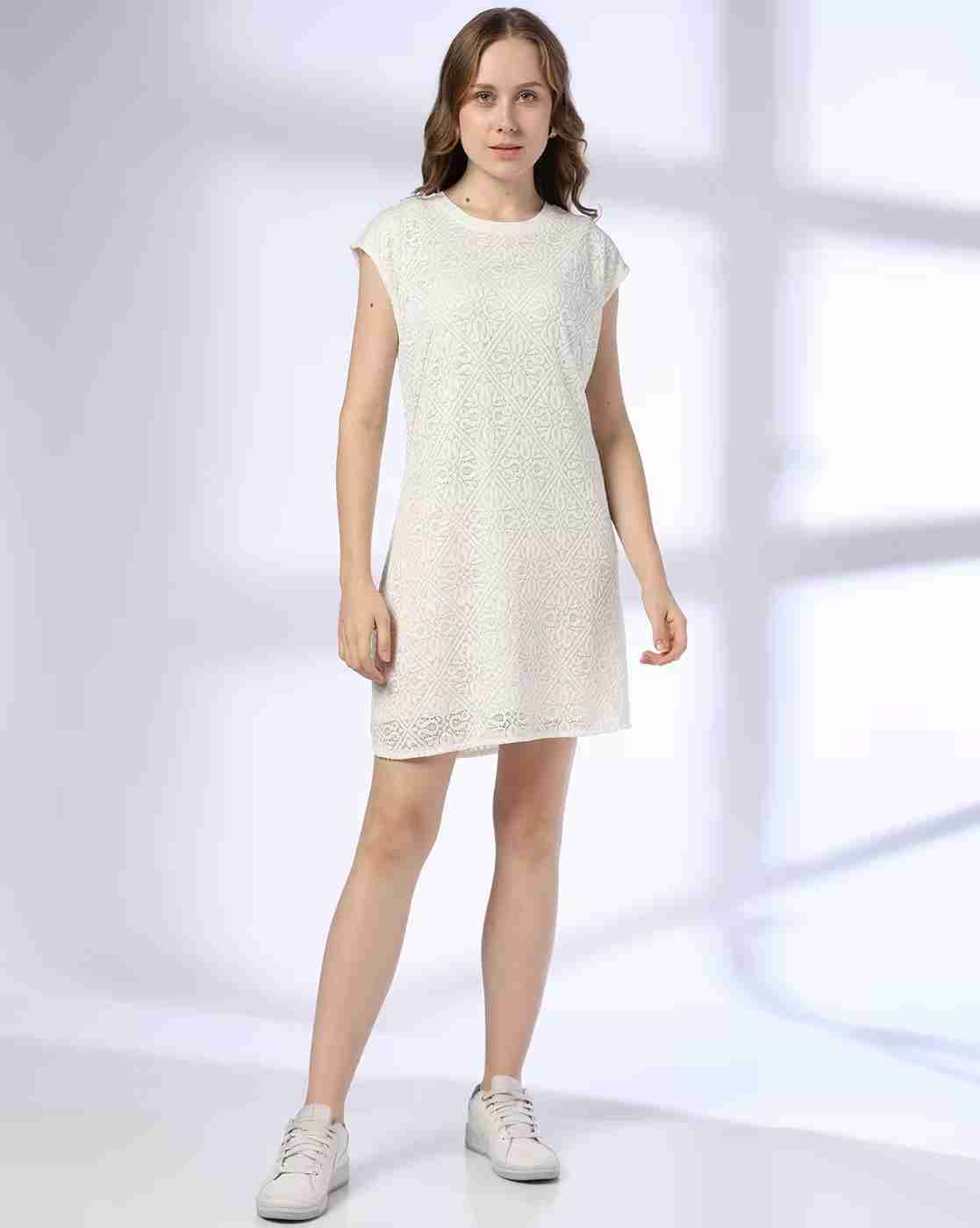 DNMX | Women Embroidered Shift Dress|0