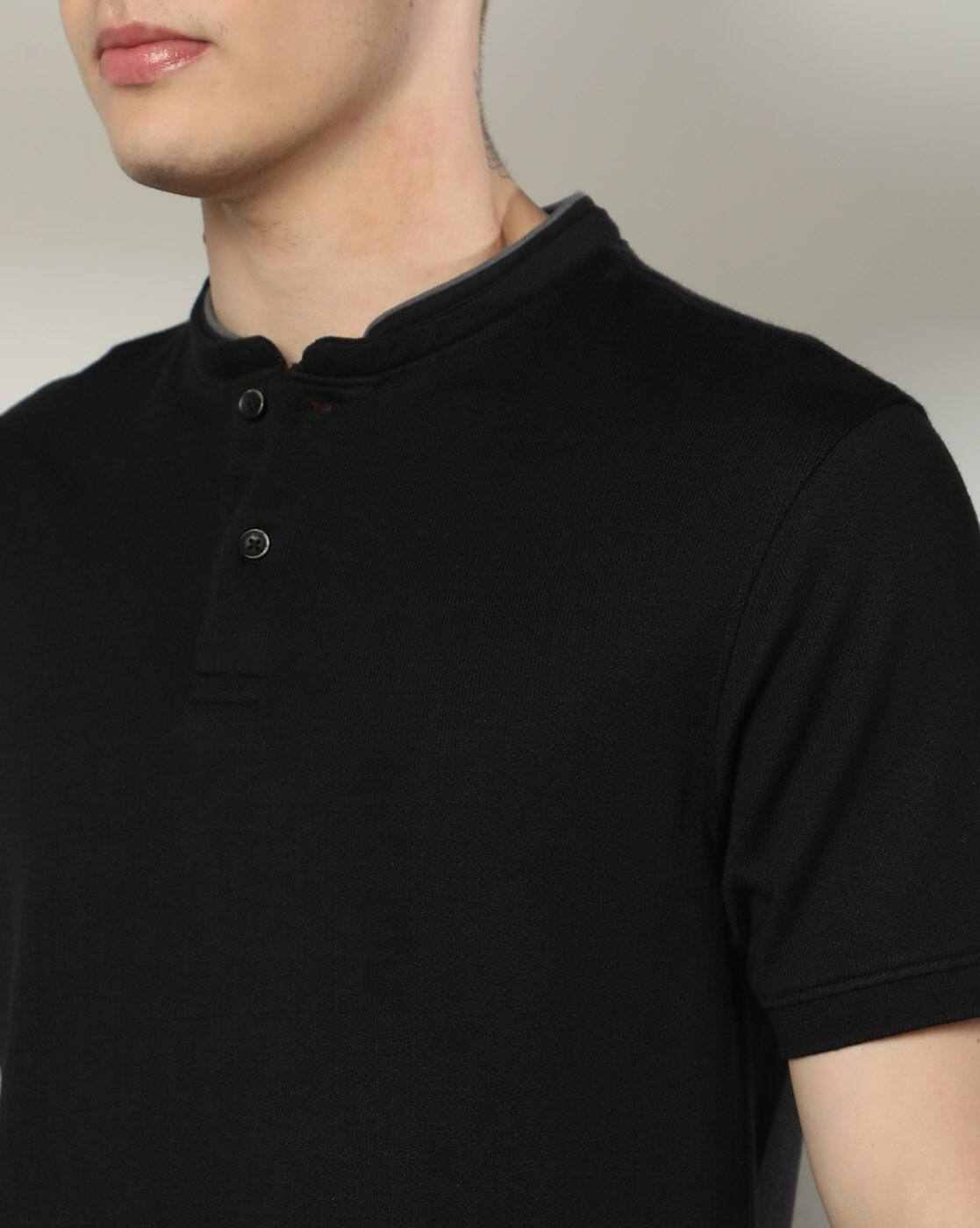 DNMX | Men Regular Fit Henley T-Shirt|3