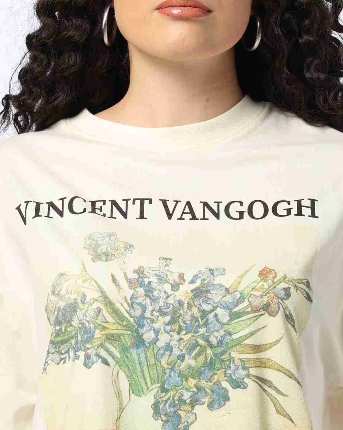 DNMX | Women Graphic Print Oversized Cotton Crew-Neck T-Shirt|5