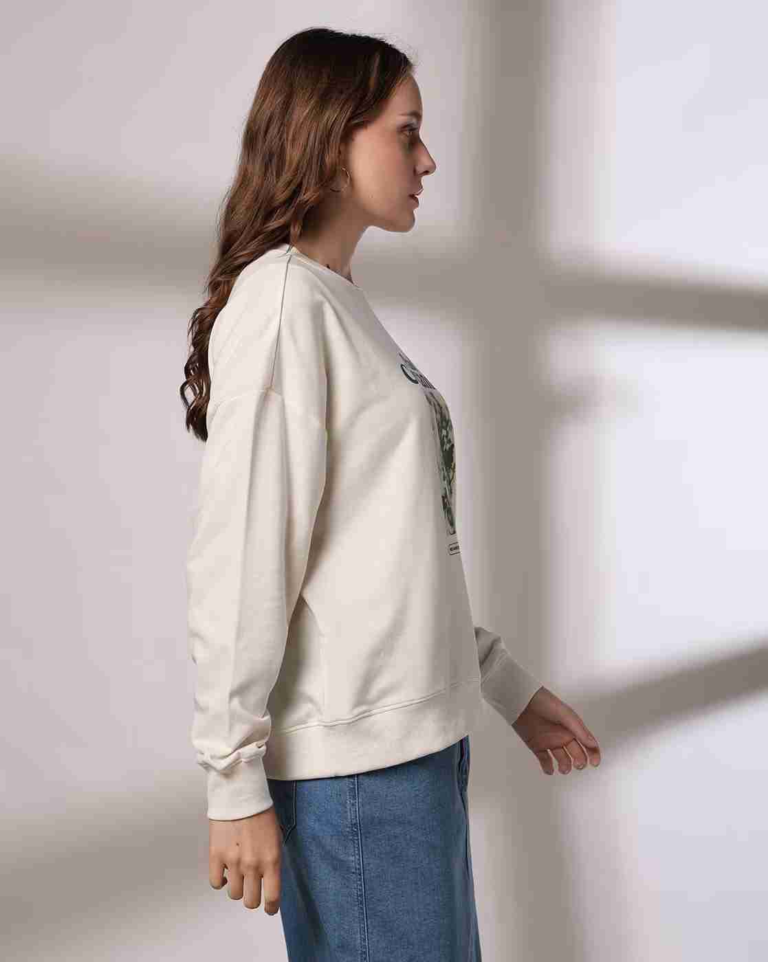 DNMX | Women Graphic Print Relaxed Fit Round-Neck T-Shirt|1