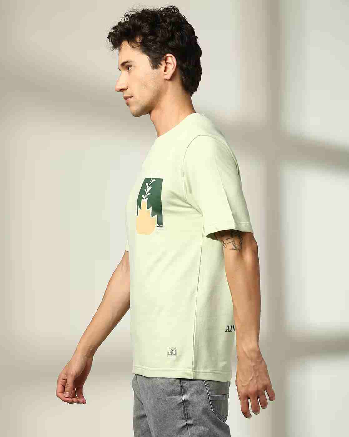 DNMX | Men Graphic Print Relaxed Fit Crew-Neck T-Shirt|2