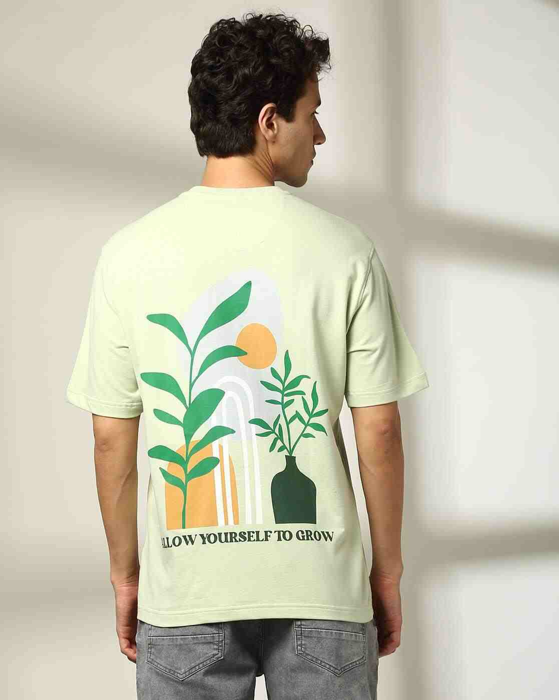 DNMX | Men Graphic Print Relaxed Fit Crew-Neck T-Shirt|3