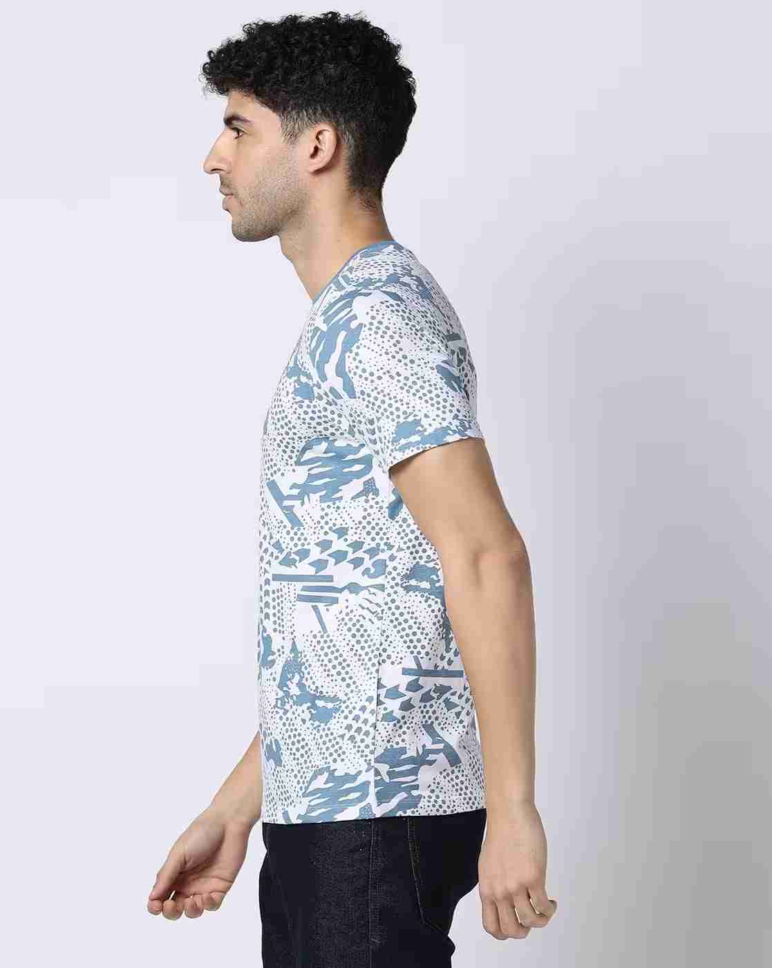 DNMX | Men Printed Regular Fit Crew-Neck T-Shirt|1