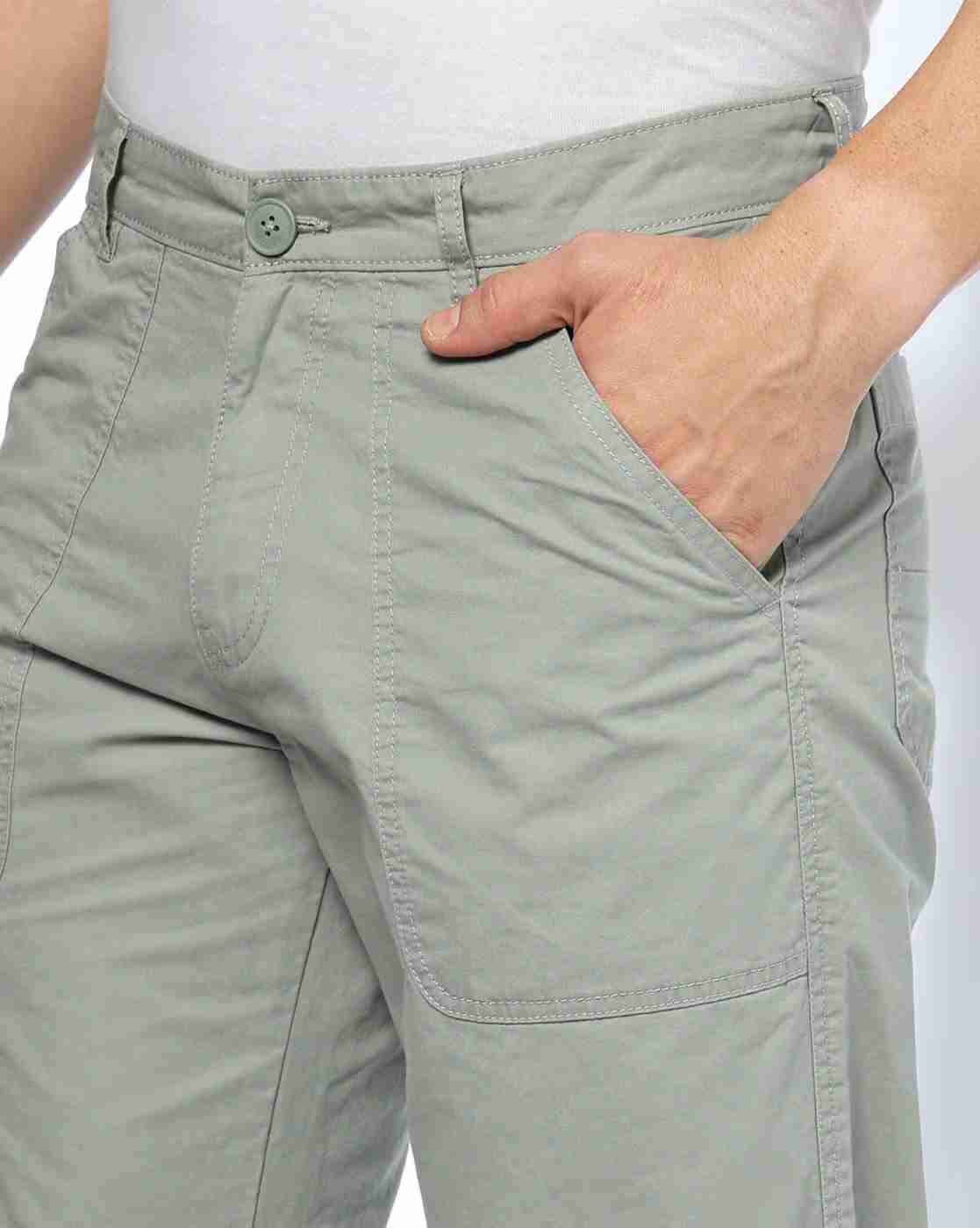 DNMX | Men Carpenter Loose Fit Cotton Cargo Pants|3