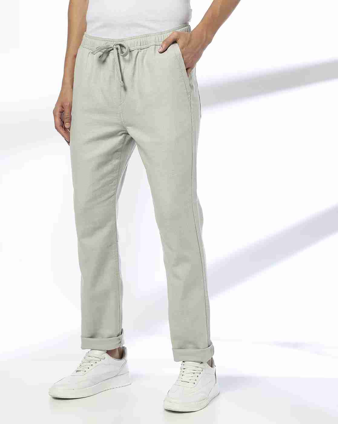 DNMX | Men Slim Fit Flat-Front Trousers|0