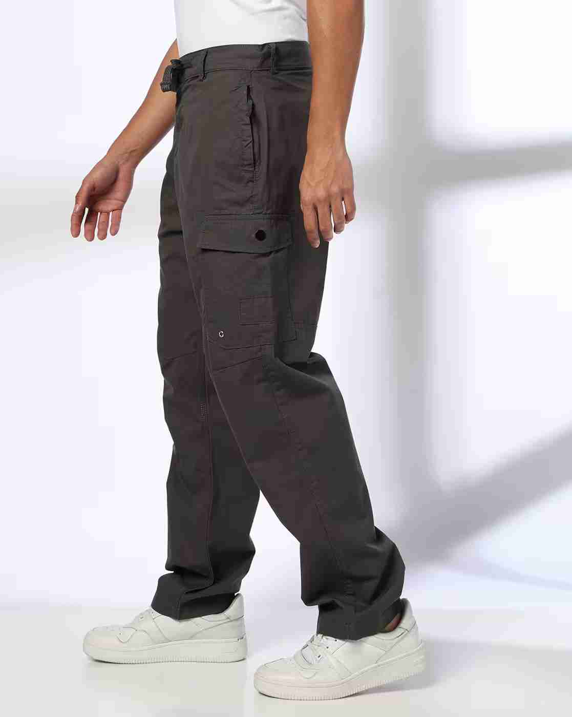 DNMX | Men Slim Fit Cargo Trousers|1