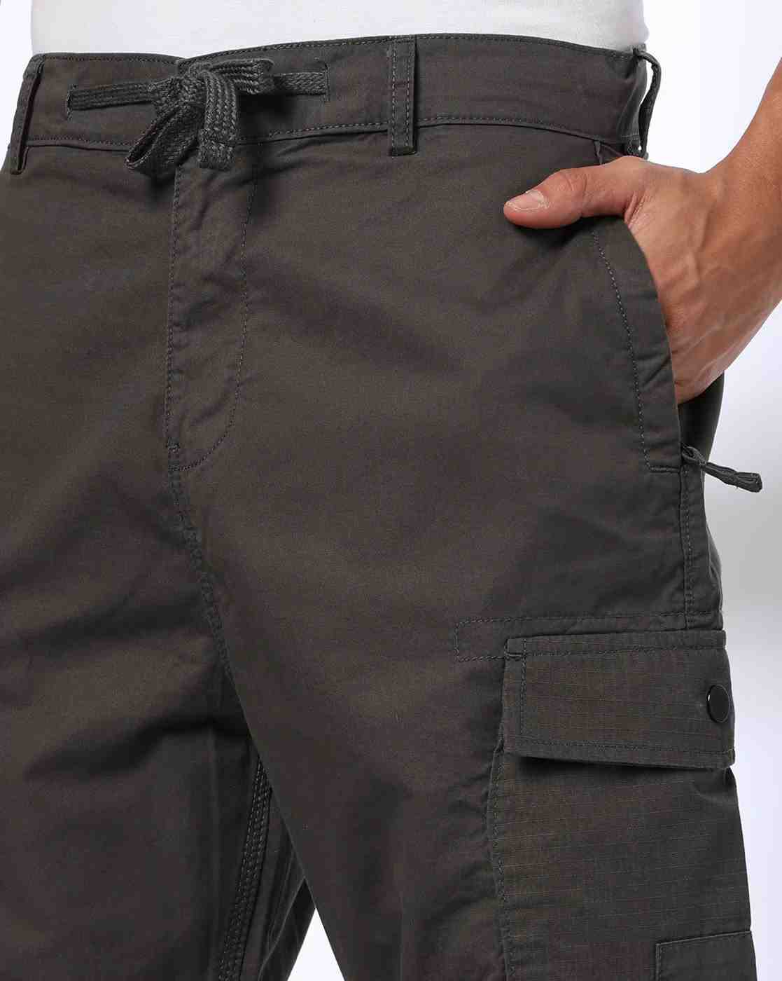 DNMX | Men Slim Fit Cargo Trousers|3