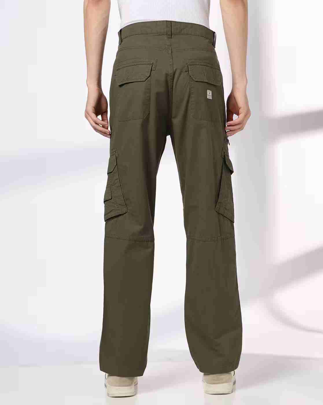 DNMX | Men Cargo-Pockets Loose Fit Trousers|2