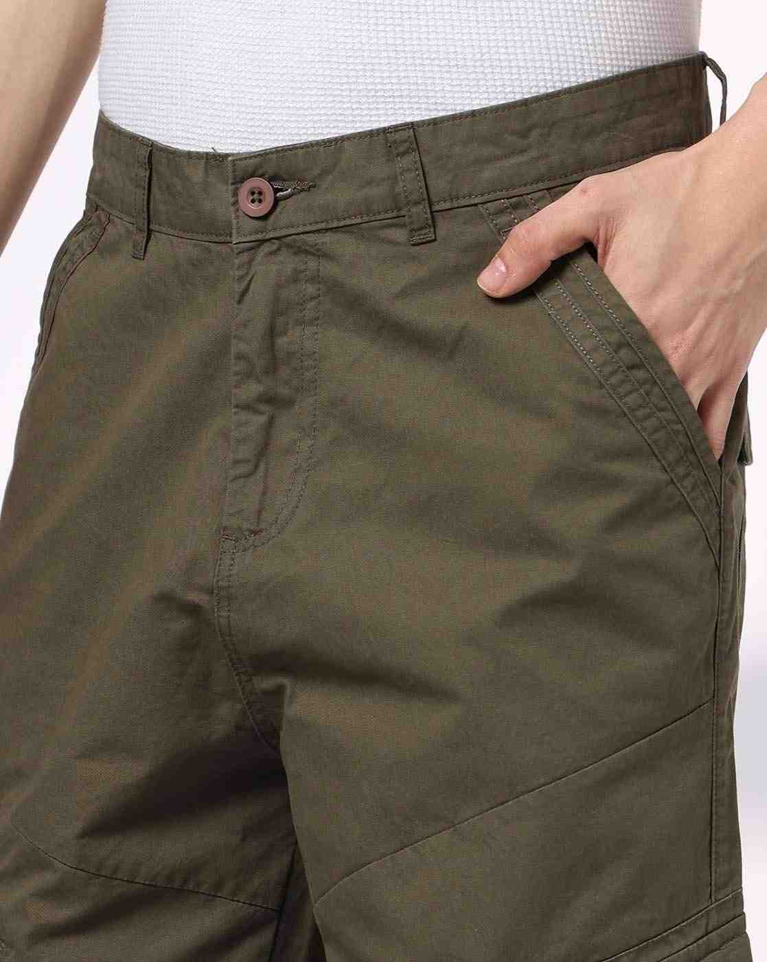 DNMX | Men Cargo-Pockets Loose Fit Trousers|3