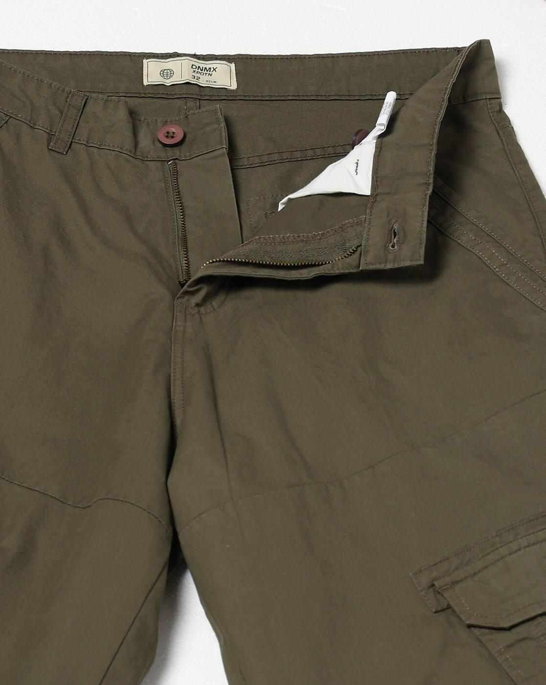 DNMX | Men Cargo-Pockets Loose Fit Trousers|4