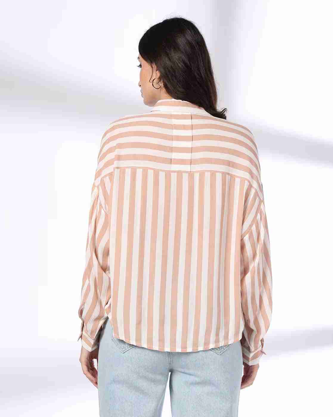 DNMX | Women Striped Relaxed Fit Shirt|2
