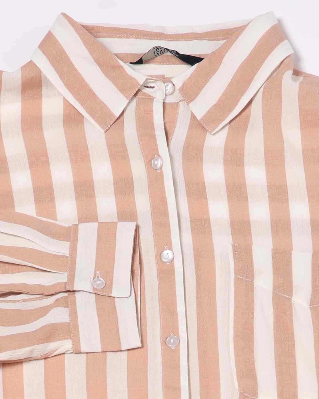 DNMX | Women Striped Relaxed Fit Shirt|4